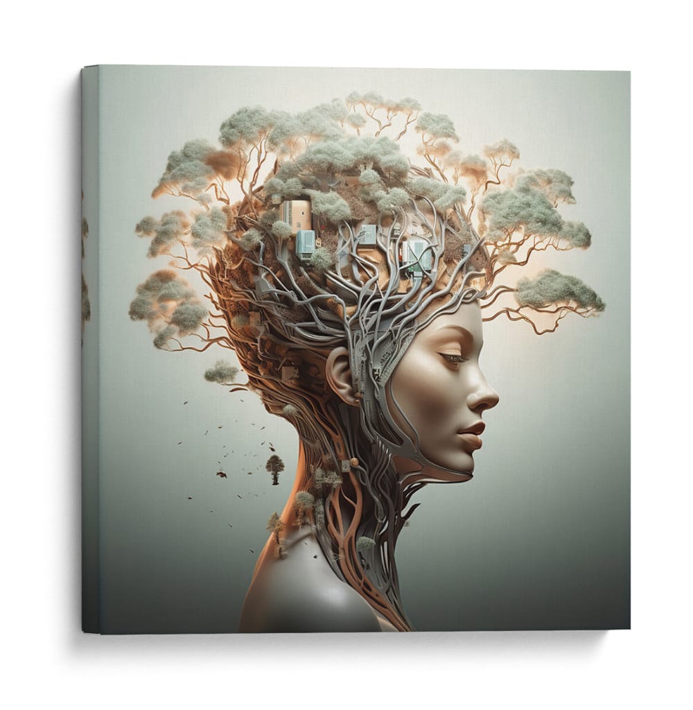 Cerebro Árbol - Cecilia Flores | Cuadro decorativo de Canvas Lab