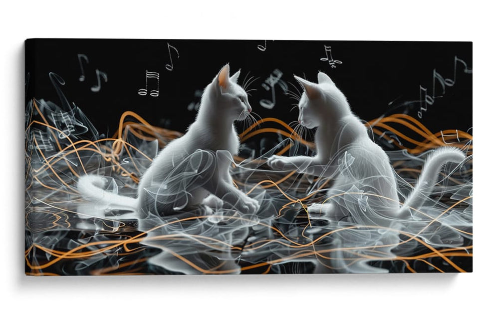 Música y Gatos - Cecilia Flores | Cuadro decorativo de Canvas Lab