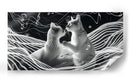 Ondas y Gatos - Cecilia Flores | Cuadro decorativo de Canvas Lab