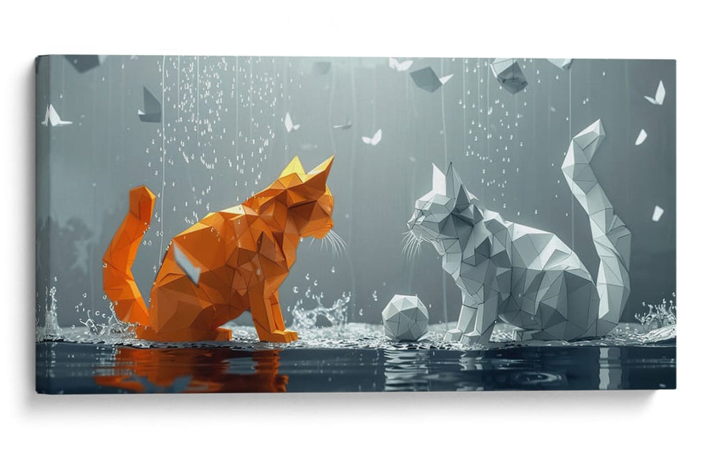 Gatos con música - Cecilia Flores | Cuadro decorativo de Canvas Lab