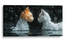 Gatos musicales - Cecilia Flores | Cuadro decorativo de Canvas Lab