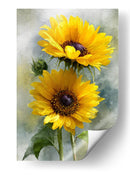 Par de girasoles - DIEGO D L | Cuadro decorativo de Canvas Lab