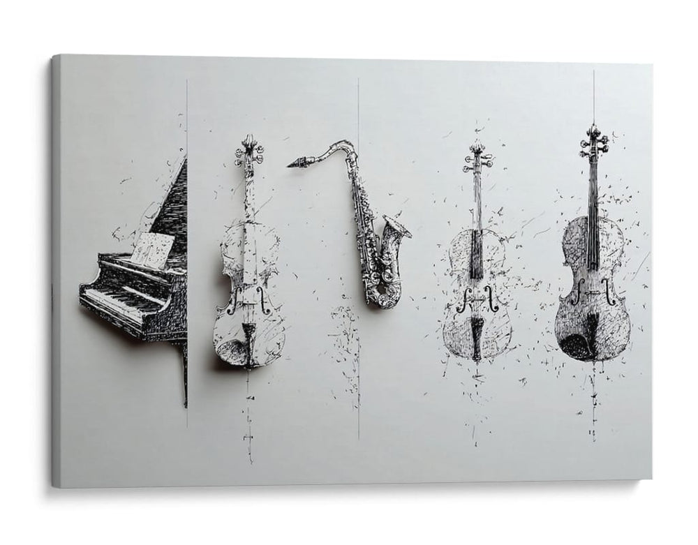 Fila de instrumentos - DIEGO D L | Cuadro decorativo de Canvas Lab