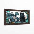 Gato Negro con Flores - Cecilia Flores | Cuadro decorativo de Canvas Lab