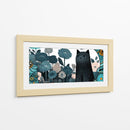 Gato Negro con Flores - Cecilia Flores | Cuadro decorativo de Canvas Lab