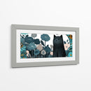 Gato Negro con Flores - Cecilia Flores | Cuadro decorativo de Canvas Lab