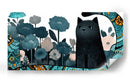Gato Negro con Flores - Cecilia Flores | Cuadro decorativo de Canvas Lab