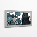 Gato Negro y Flores - Cecilia Flores | Cuadro decorativo de Canvas Lab