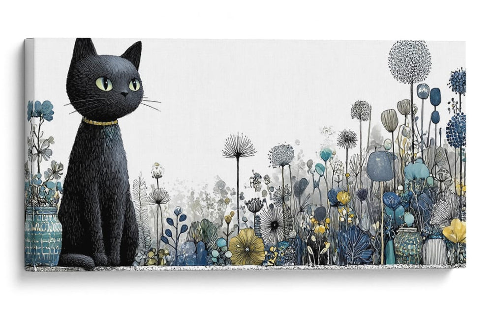 Gato en el jardín - Cecilia Flores | Cuadro decorativo de Canvas Lab