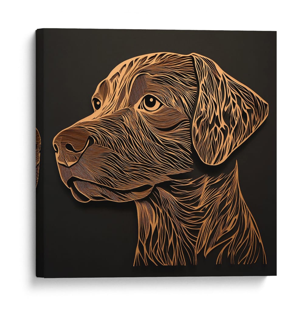 Perro café - Cecilia Flores | Cuadro decorativo de Canvas Lab