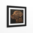 Perro café - Cecilia Flores | Cuadro decorativo de Canvas Lab