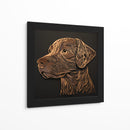 Perro café - Cecilia Flores | Cuadro decorativo de Canvas Lab