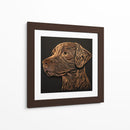 Perro café - Cecilia Flores | Cuadro decorativo de Canvas Lab