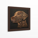 Perro café - Cecilia Flores | Cuadro decorativo de Canvas Lab