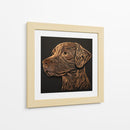 Perro café - Cecilia Flores | Cuadro decorativo de Canvas Lab