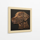 Perro café - Cecilia Flores | Cuadro decorativo de Canvas Lab