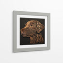 Perro café - Cecilia Flores | Cuadro decorativo de Canvas Lab