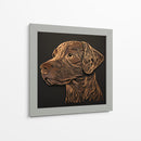 Perro café - Cecilia Flores | Cuadro decorativo de Canvas Lab