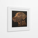 Perro café - Cecilia Flores | Cuadro decorativo de Canvas Lab