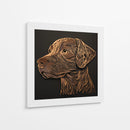 Perro café - Cecilia Flores | Cuadro decorativo de Canvas Lab