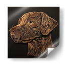 Perro café - Cecilia Flores | Cuadro decorativo de Canvas Lab
