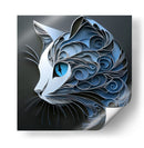 Gato azul - Cecilia Flores | Cuadro decorativo de Canvas Lab