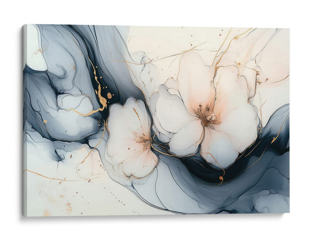 Flores y Dorado - Cecilia Flores | Cuadro decorativo de Canvas Lab