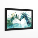 Jirafas en verde - Cecilia Flores | Cuadro decorativo de Canvas Lab