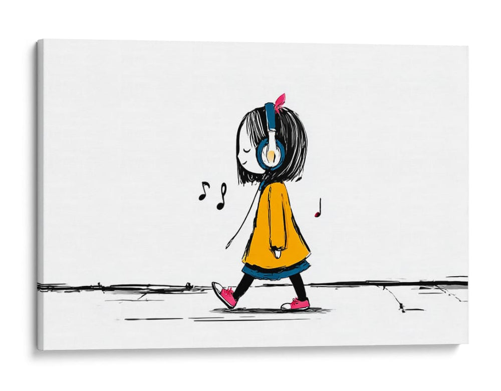 Niña y Música 1 - Cecilia Flores | Cuadro decorativo de Canvas Lab