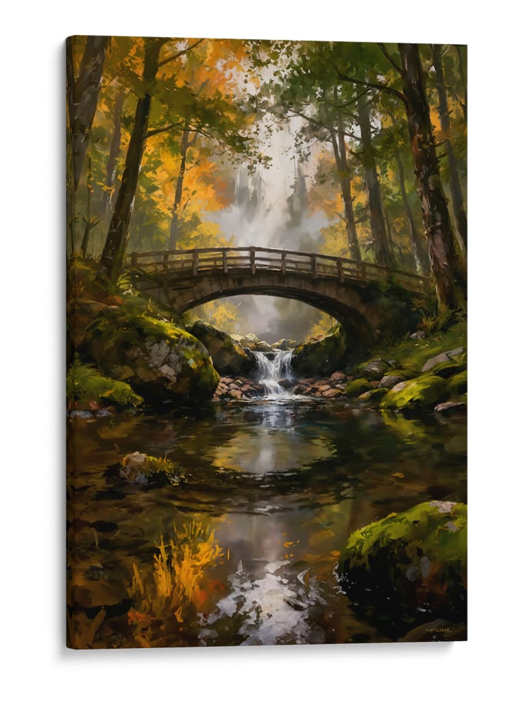 Puente en el bosque - Caperh | Cuadro decorativo de Canvas Lab