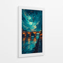 Puente en la noche III - Caperh | Cuadro decorativo de Canvas Lab