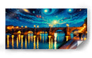 Puente en la noche - Caperh | Cuadro decorativo de Canvas Lab