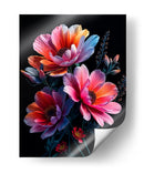 Ramo de flores sobre negro II - Caperh | Cuadro decorativo de Canvas Lab