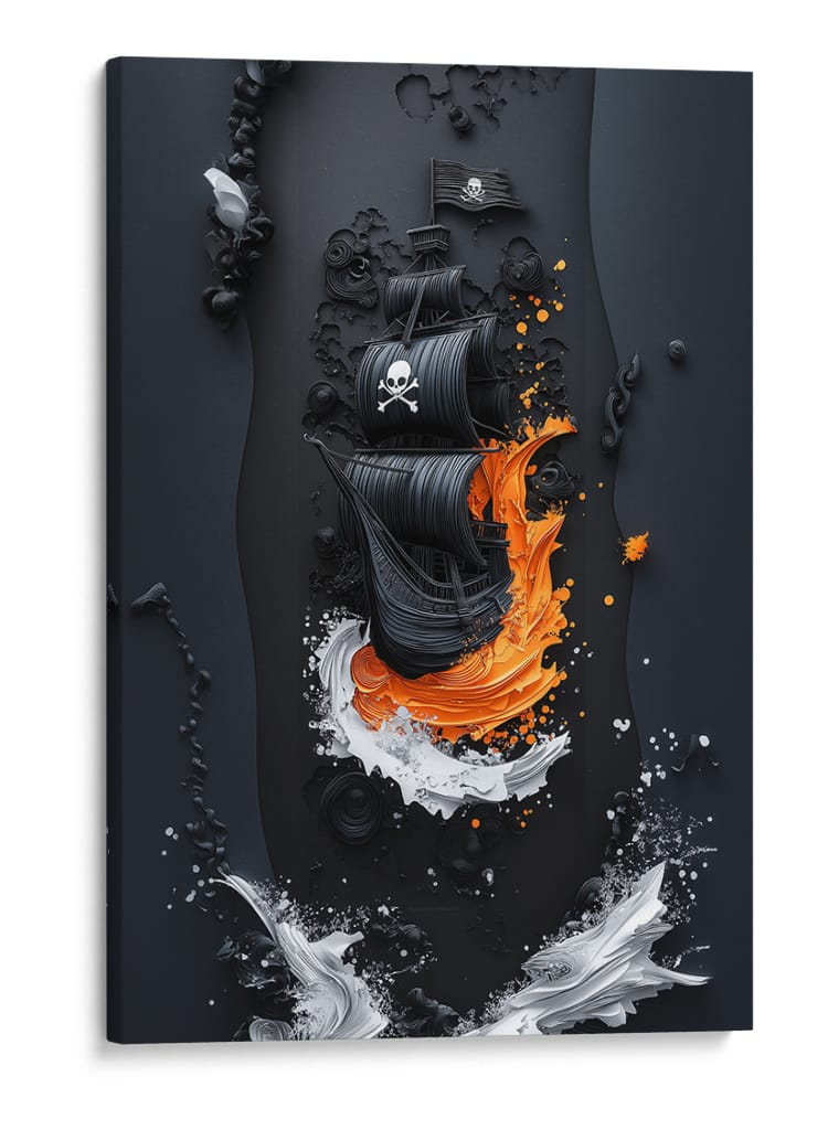Marea Negra - Puffy Design | Cuadro decorativo de Canvas Lab