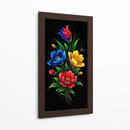 Ramo de flores sobre negro - Caperh | Cuadro decorativo de Canvas Lab