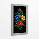 Ramo de flores sobre negro - Caperh | Cuadro decorativo de Canvas Lab