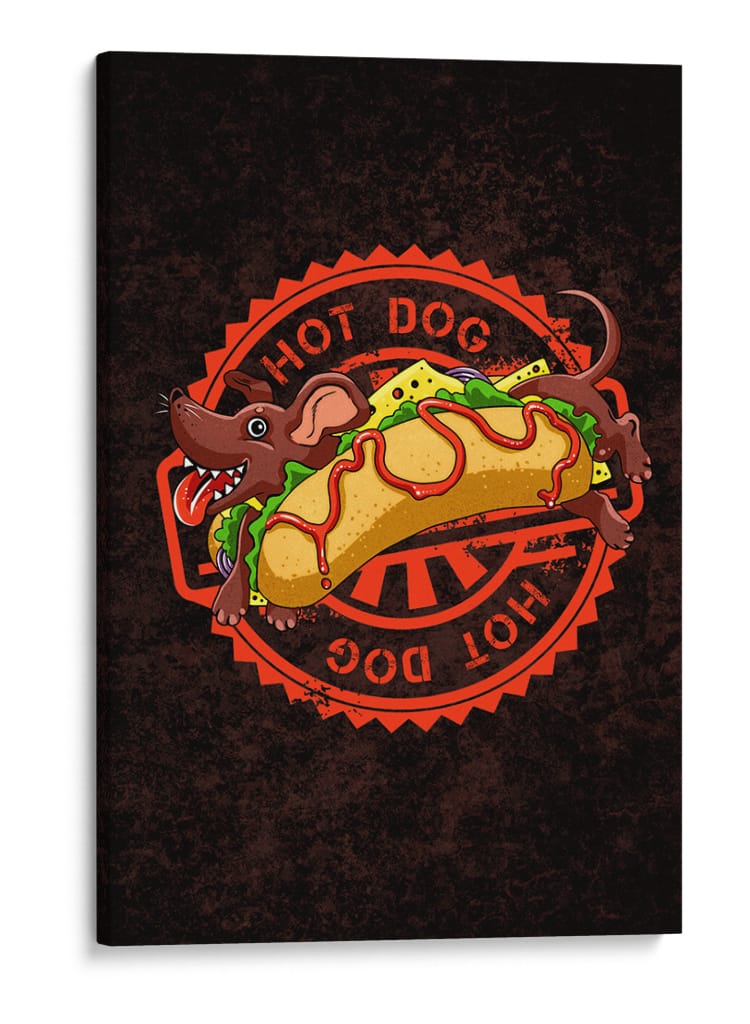 Perro Caliente Real  - Puffy Design | Cuadro decorativo de Canvas Lab