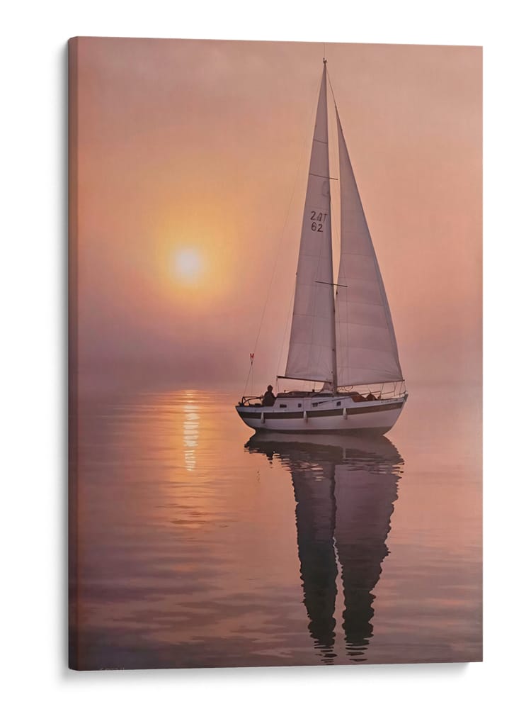 Velero en neblina - Caperh | Cuadro decorativo de Canvas Lab
