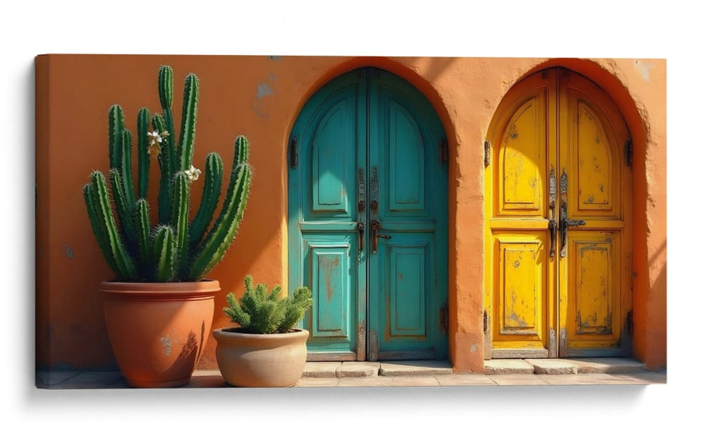 Puertas Mexicanas y Cactus - Toddmann | Cuadro decorativo de Canvas Lab