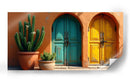 Puertas Mexicanas y Cactus - Toddmann | Cuadro decorativo de Canvas Lab