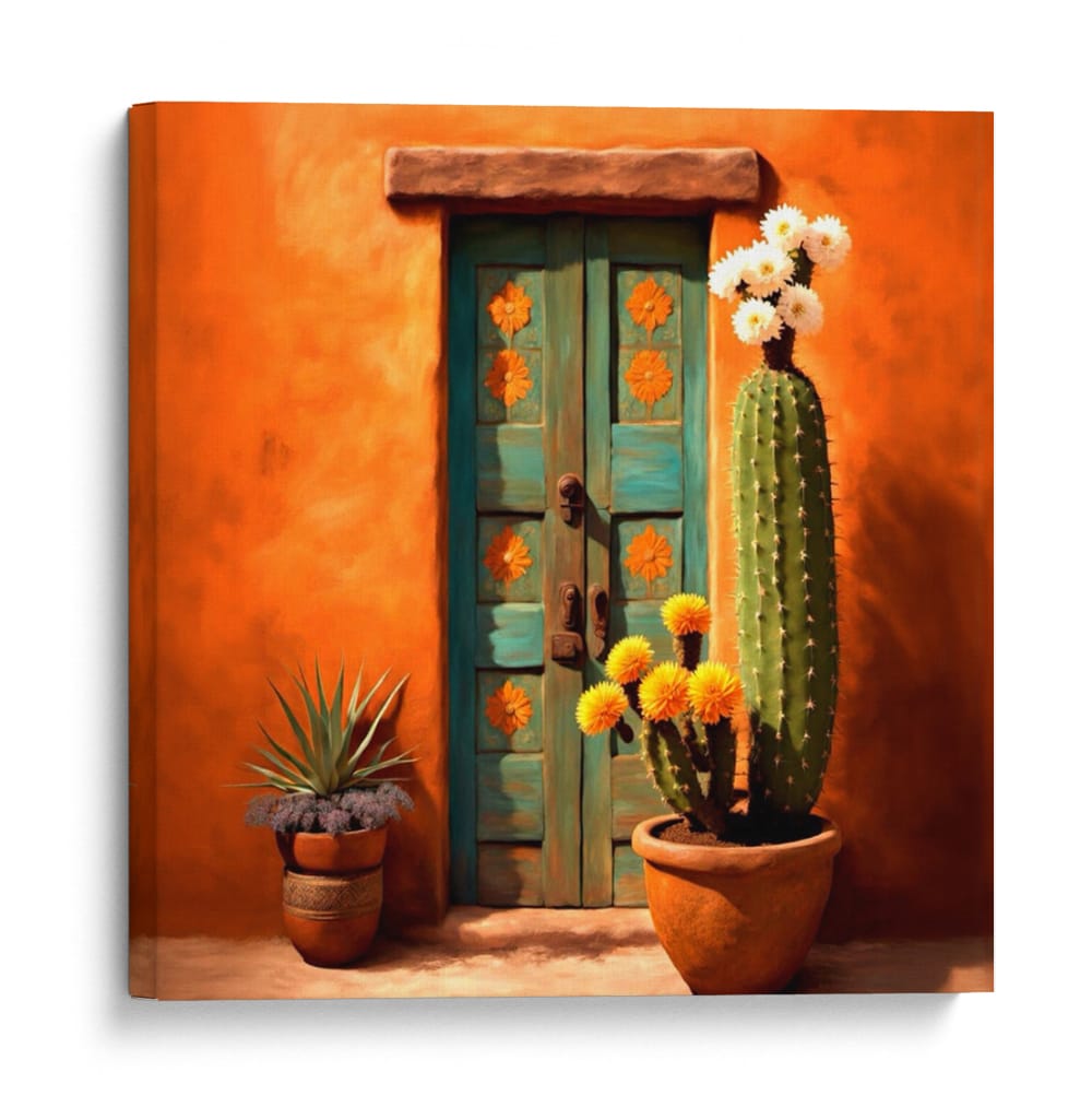 Puerta Mexicana y Cactus - Toddmann | Cuadro decorativo de Canvas Lab