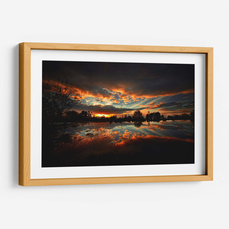 Sunset in the lakehouse | Cuadro decorativo de Canvas Lab
