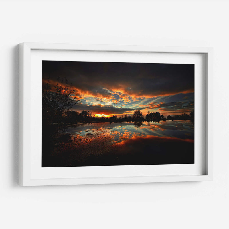 Sunset in the lakehouse | Cuadro decorativo de Canvas Lab