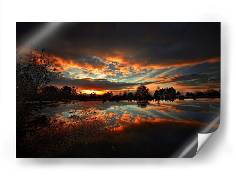 Sunset in the lakehouse | Cuadro decorativo de Canvas Lab
