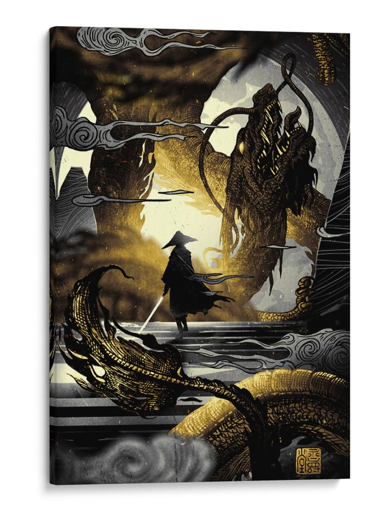 El Despertar del Dragón - Puffy Design | Cuadro decorativo de Canvas Lab