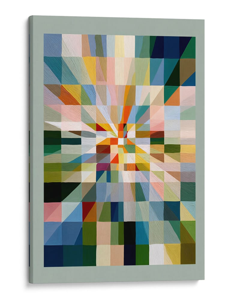 Triángulos bicolores - DIEGO D L | Cuadro decorativo de Canvas Lab