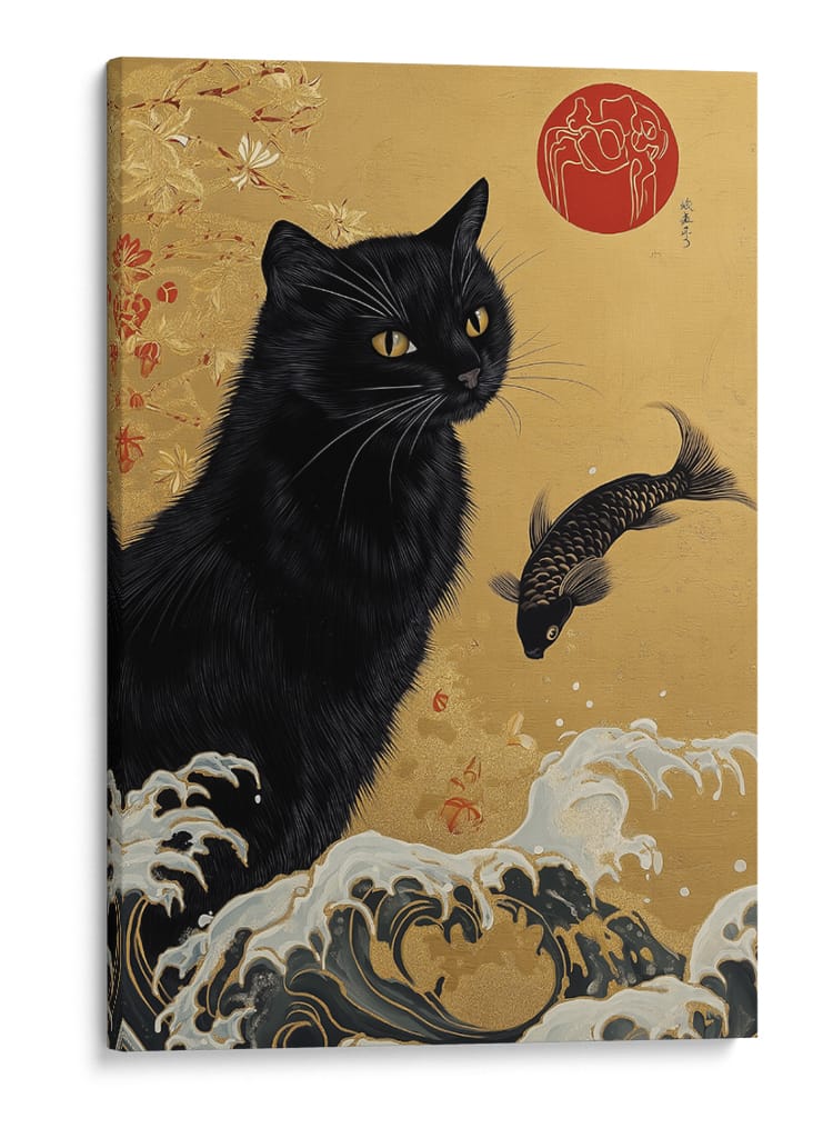 Michi Oriental - Puffy Design | Cuadro decorativo de Canvas Lab