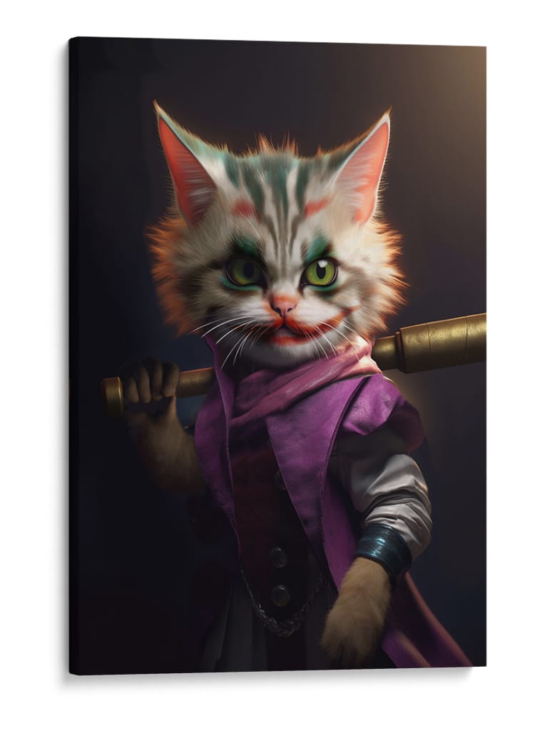 El Guasón Cat - Puffy Design | Cuadro decorativo de Canvas Lab