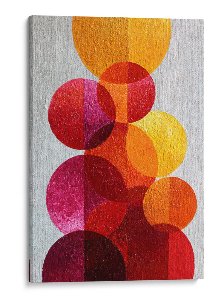 Círculos cálidos  - DIEGO D L | Cuadro decorativo de Canvas Lab