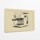 Dibujo técnico cafetera  - DIEGO D L | Cuadro decorativo de Canvas Lab
